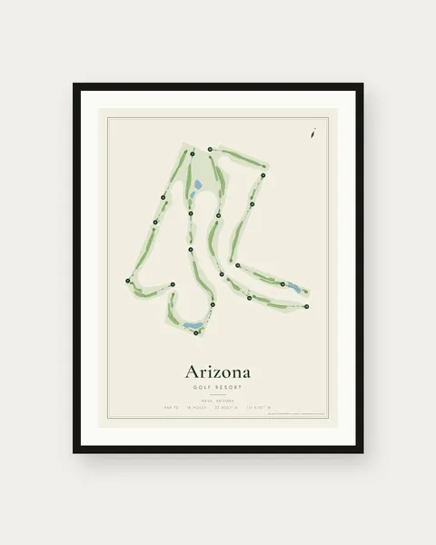Arizona Golf Resort golf course map print