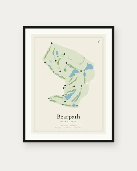 Bearpath golf course map print