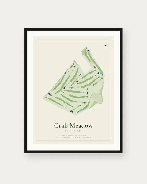 Crab Meadow Golf Course golf course map print