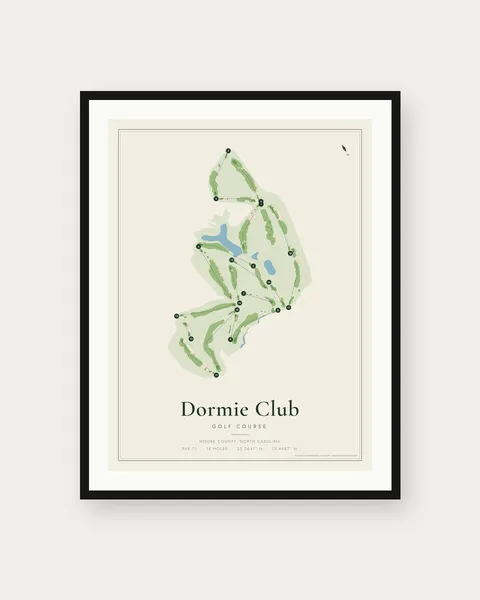 Dormie Club golf course map print