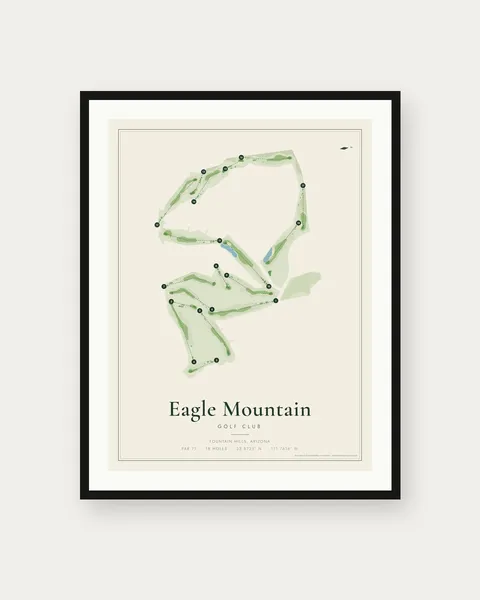 Eagle Mountain Golf Club golf course map print