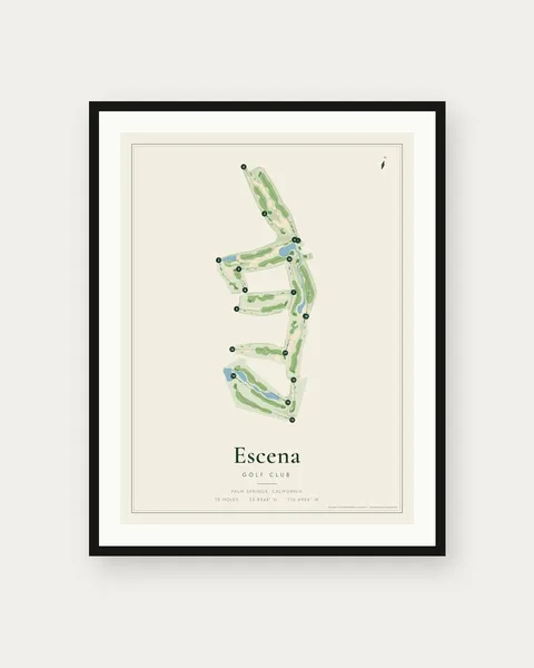 Escena Golf Club golf course map print