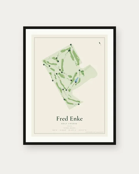 Fred Enke Golf Course golf course map print