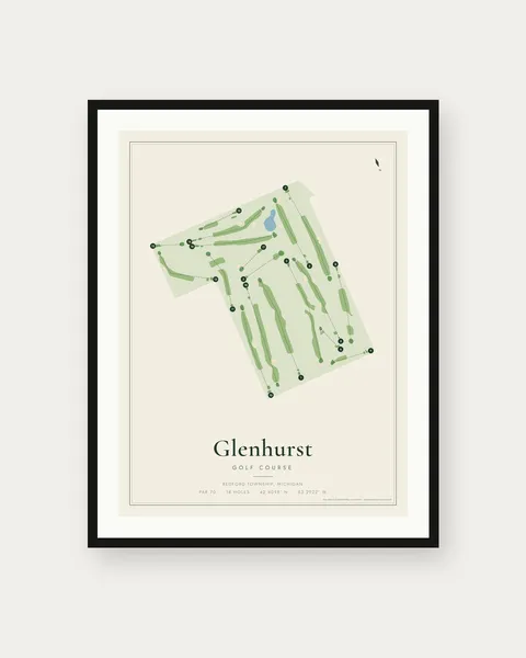 Glenhurst Golf Course golf course map print