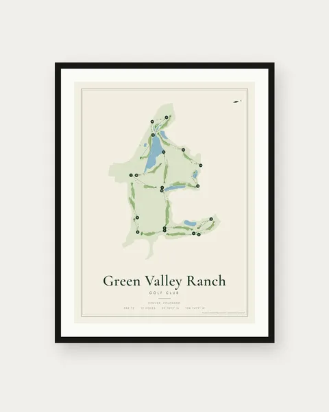 Green Valley Ranch Golf Club golf course map print