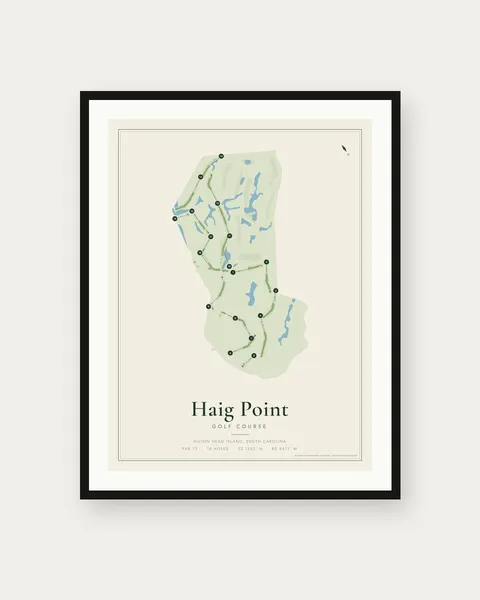 Haig Point golf course map print