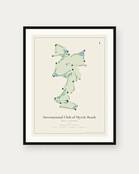 International Club of Myrtle Beach golf course map print
