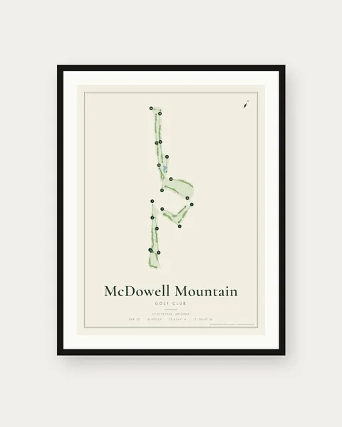 McDowell Mountain Golf Club golf course map print
