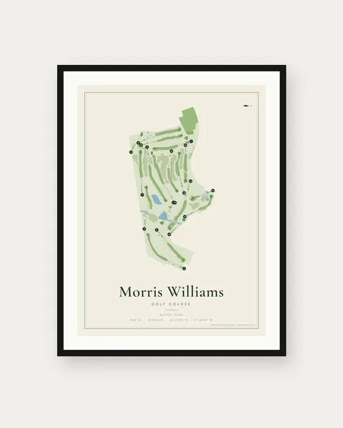 Morris Williams Golf Course golf course map print