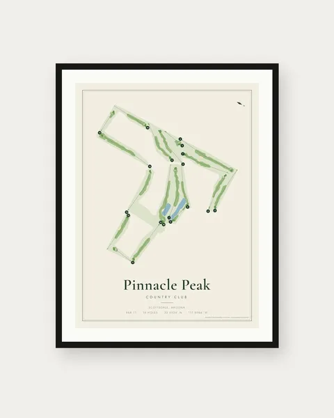 Pinnacle Peak Country Club golf course map print