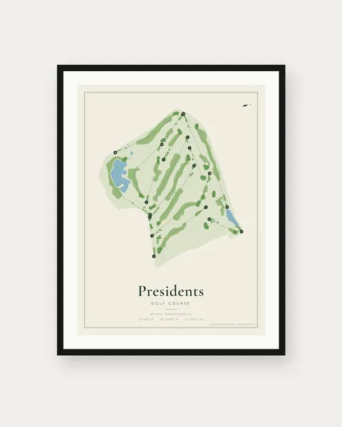 Presidents Golf Course golf course map print