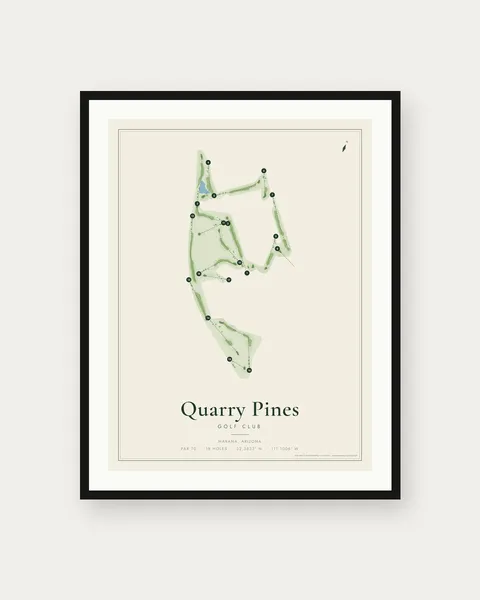 Quarry Pines Golf Club golf course map print