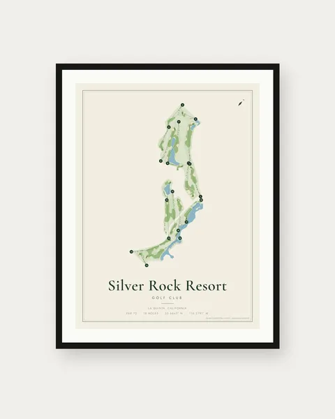 Silver Rock Resort Golf Club golf course map print