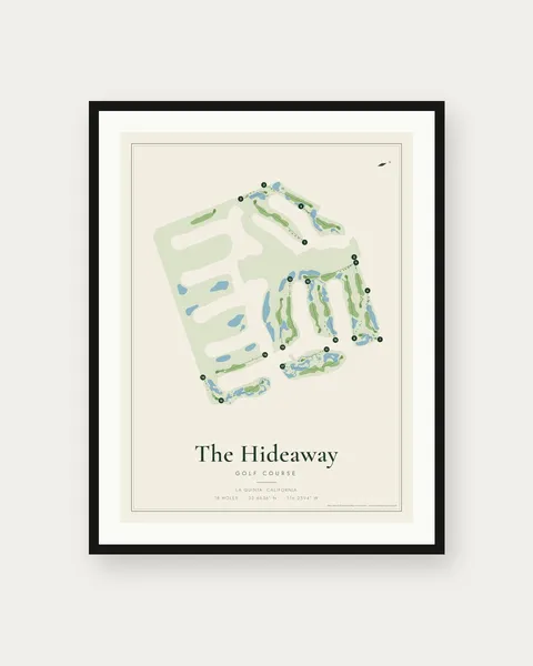The Hideaway (Pete Dye & Clive Clark Courses) golf course map print