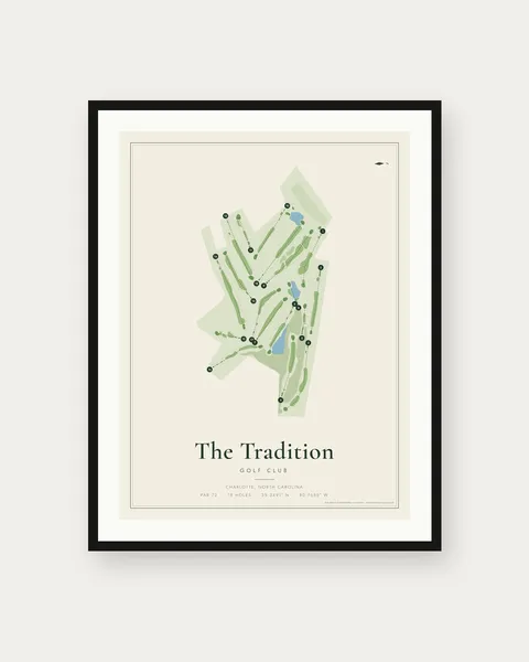 The Tradition Golf Club golf course map print