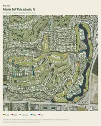 Atlantis Golf Club map print, map check on an aerial photo
