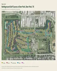 Battleground Golf Course at Deer Park map print, map check on an aerial photo
