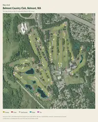 Belmont Country Club map print, map check on an aerial photo