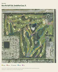 Boca Rio Golf Club map print, map check on an aerial photo