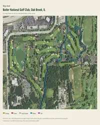 Butler National Golf Club map print, map check on an aerial photo