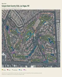 Canyon Gate Country Club map print, map check on an aerial photo