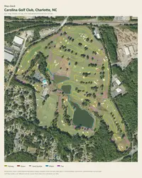 Carolina Golf Club map print, map check on an aerial photo