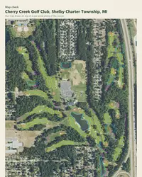 Cherry Creek Golf Club map print, map check on an aerial photo