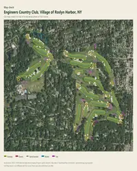 Engineers Country Club map print, map check on an aerial photo