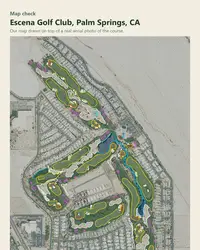 Escena Golf Club map print, map check on an aerial photo