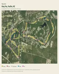 Grey Fox map print, map check on an aerial photo