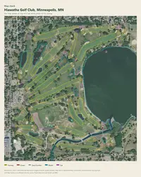 Hiawatha Golf Club map print, map check on an aerial photo