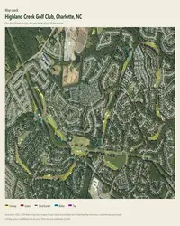 Highland Creek Golf Club map print, map check on an aerial photo