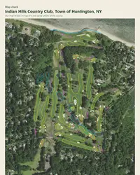Indian Hills Country Club map print, map check on an aerial photo