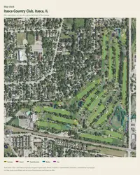 Itasca Country Club map print, map check on an aerial photo