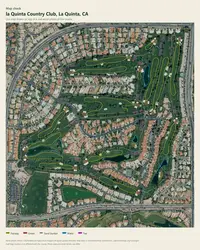 la Quinta Country Club map print, map check on an aerial photo