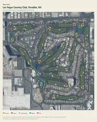 Las Vegas Country Club map print, map check on an aerial photo
