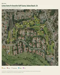 Lomas Santa Fe Executive Golf Course map print, map check on an aerial photo