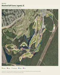 Moorland Golf Course map print, map check on an aerial photo