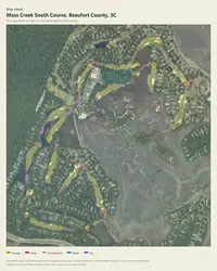 Moss Creek South Course map print, map check on an aerial photo