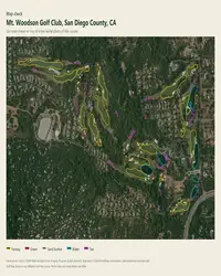 Mt. Woodson Golf Club map print, map check on an aerial photo