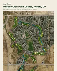 Murphy Creek Golf Course map print, map check on an aerial photo