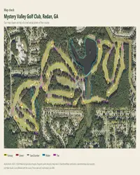 Mystery Valley Golf Club map print, map check on an aerial photo