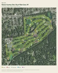 Nassau Country Club map print, map check on an aerial photo