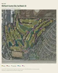 Old Ranch Country Club map print, map check on an aerial photo
