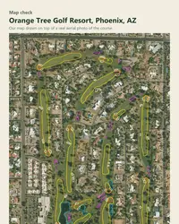 Orange Tree Golf Resort map print, map check on an aerial photo