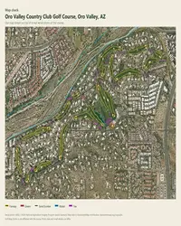 Oro Valley Country Club Golf Course map print, map check on an aerial photo