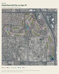 Painted Desert Golf Club map print, map check on an aerial photo