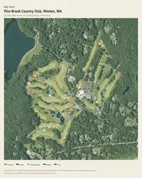 Pine Brook Country Club map print, map check on an aerial photo