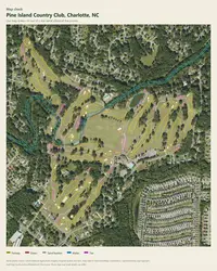 Pine Island Country Club map print, map check on an aerial photo