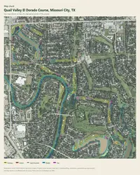 Quail Valley El Dorado Course map print, map check on an aerial photo
